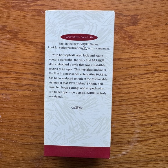 Hallmark Keepsake Ornament Barbie Debut 1959 New Collector Series 1994 Edition - Picture 2 of 6